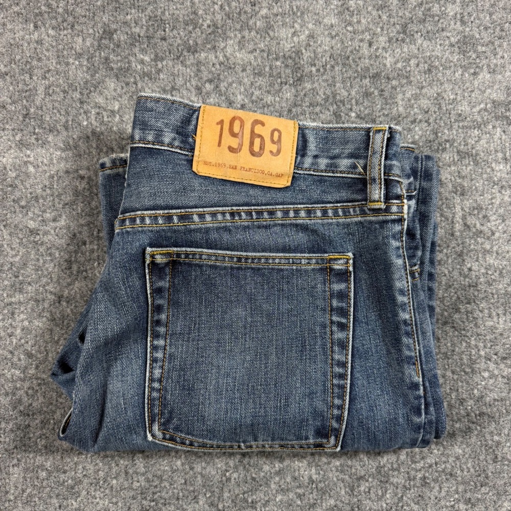 Vintage Gap 1969 Men's Boot Fit Jeans Blue Denim 34x31 Low Rise Y2K HK EUC